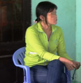 Nguyễn Thị Thúy tại cơ quan công an