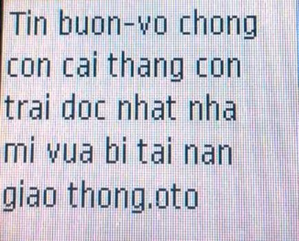 Một trong những tin nhắn mà Thượng tá Cai nhận được từ số máy lạ
