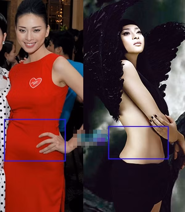Ngô Thanh Vân eo thon hơn hẳn trong tạo hình ác quỷ.