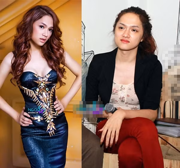 Cô diện một bộ đồ khá giản dị với quần tregging đỏ kết hợp với vest đen thời trang và tóc cột cao trẻ trung. Tuy nhiên, điều đáng nói là lần này Hương Giang quyết định "trút bỏ" lớp phấn dày như mỗi lần lên sân khấu, và chỉ để lớp mặt mộc tới dự buổi offline.