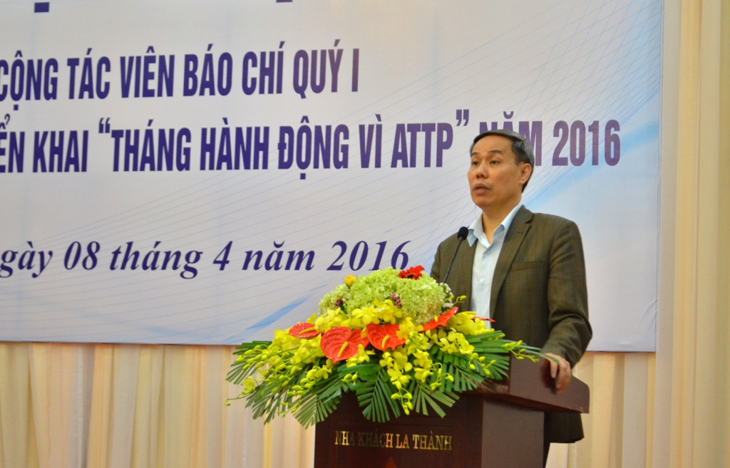 TS. Nguyễn Hùng Long – Phó Cục trưởng Cục An toàn thực phẩm chia sẻ thông tin về “Tháng hành động vì an toàn thực phẩm” - Ảnh: H.Lực. TS. Nguyễn Hùng Long – Phó Cục trưởng Cục An toàn thực phẩm chia sẻ thông tin về “Tháng hành động vì an toàn thực phẩm” - Ảnh: H.Lực.
