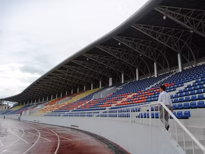 Sân vận động hình tổ chim của huyện Hoài Đức đang đứng đầu về kinh phí ở cấp quận, huyện. Ảnh: TiềnPhong