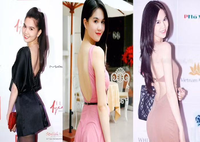 Dù ở góc nào, Ngọc Trinh cũng thật sexy với tấm lưng trần nuột nà của mình.