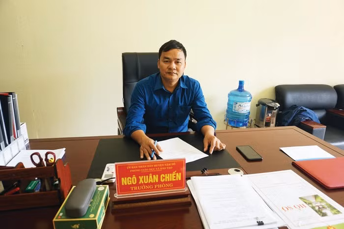 Ông Ngô Xuân Chiến, Trưởng Phòng Giáo dục và Đào tạo huyện Nậm Pồ, Điện Biên. Ảnh: NVCC Ông Ngô Xuân Chiến, Trưởng Phòng Giáo dục và Đào tạo huyện Nậm Pồ, Điện Biên. Ảnh: NVCC