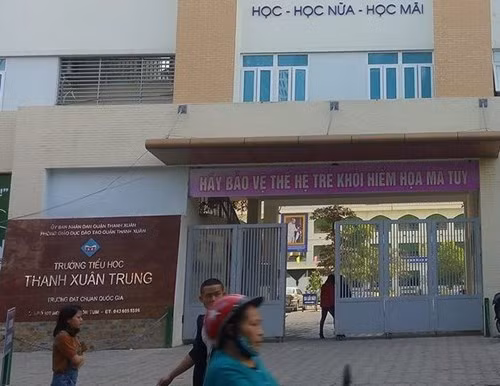 Trường Tiểu học Thanh Xuân Trung, quận Thanh Xuân nơi đang liên kết với Language Link và DynEd (ảnh Trinh Phúc. nguồn giaoduc.net.vn).