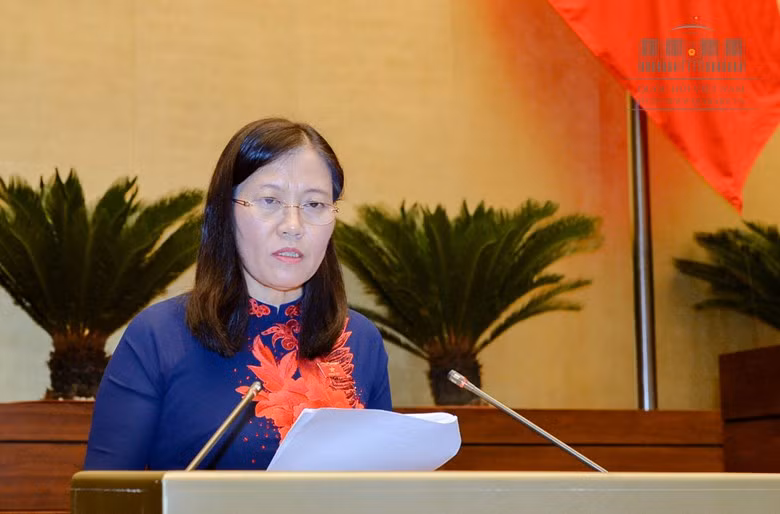 Chủ nhiệm Ủy ban Tư pháp của Quốc hội - bà Lê Thị Nga (ảnh quochoi.vn).