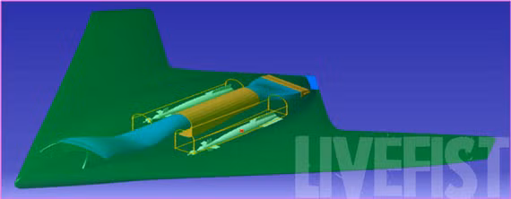 Máy bay ném bom tàng hình không người lái AURA của Ấn Độ được thiết kế phụ trợ 3D. Máy bay ném bom tàng hình không người lái AURA của Ấn Độ được thiết kế phụ trợ 3D.