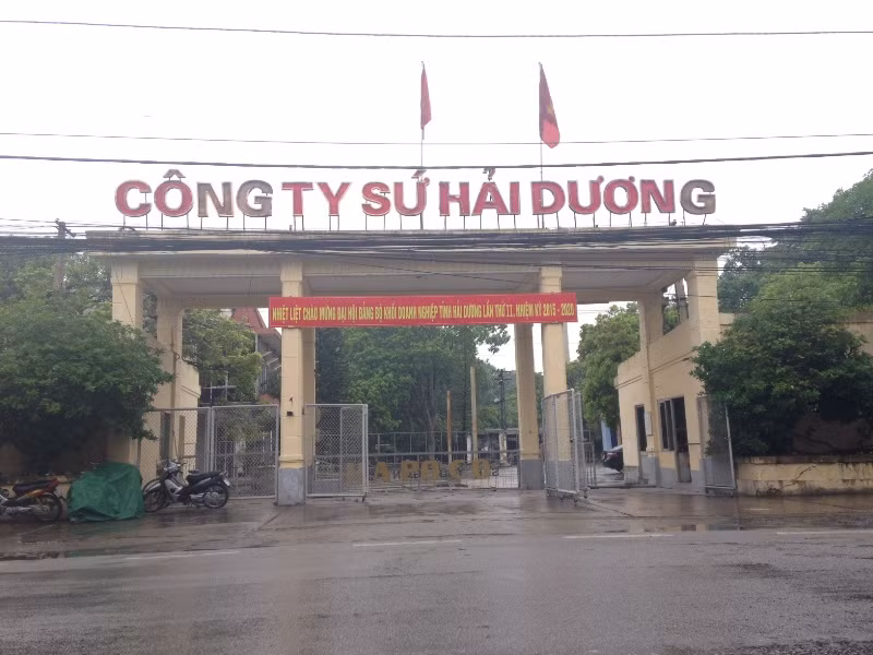 Nhà máy Sứ Hải Dương - nơi có nhiều giá trị lịch sử, giáo dục tại tỉnh Hải Dương. Ảnh: Hải Ninh