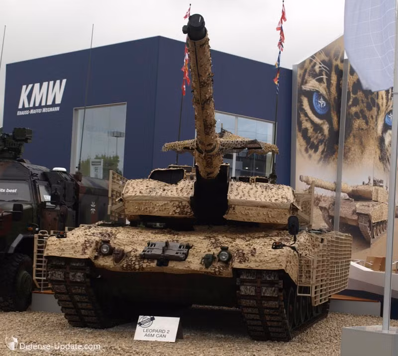 Xe tăng chiến đấu chủ lực Leopard 2 A6M của Đức.