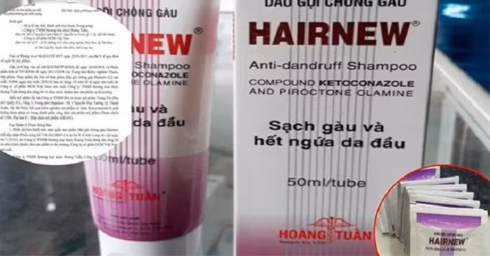Dầu gội Hairnew chứa chất cấm bị thu hồi, đình chỉ lưu hành.