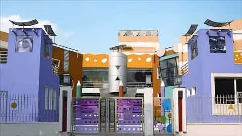 Trường mầm non Aadharshila Vatika, Delhi, Ấn Độ với cổng vào hình bút chì khổng lồ. Ngôi trường này được đánh giá cao về môi trường thân thiện với trẻ em. (Ảnh: Kapil Aggarwal/Nikhil Kant). Trường mầm non Aadharshila Vatika, Delhi, Ấn Độ với cổng vào hình bút chì khổng lồ. Ngôi trường này được đánh giá cao về môi trường thân thiện với trẻ em. (Ảnh: Kapil Aggarwal/Nikhil Kant).