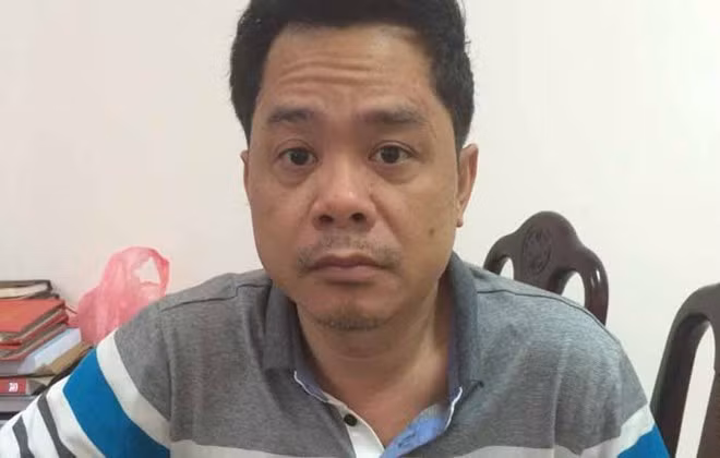 Đối tượng Dũng tại cơ quan công an.
