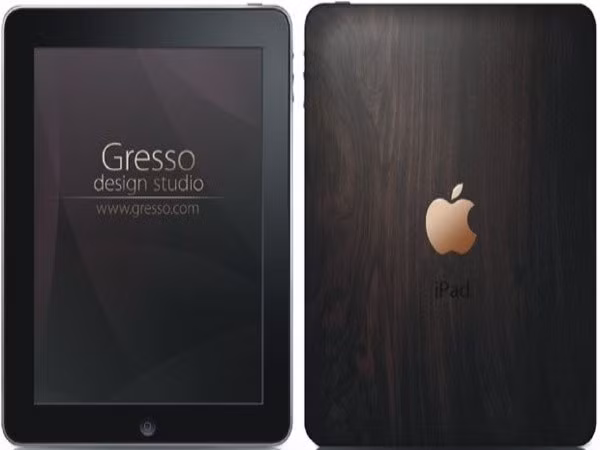 Gresso Gold iPad Giá: Không được tiết lộ Gresso được biết đến với những sản phẩm cao cấp đặc biệt là trong việc trang trí cho các thiết bị công nghệ. Hãng đã cải biến chiếc iPad thông thường thành một chiếc máy tính cực kỳ đắt giá. iPad được trang trí với ốp lưng làm bằng loại gỗ đen Châu Phi 200 tuổi và logo trái táo được làm bằng vàng 18 carat.