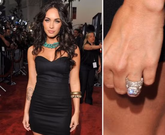 Megan Fox có chiếc nhẫn kim cương 3-carat kvới giá trị lên đến 80.000$.