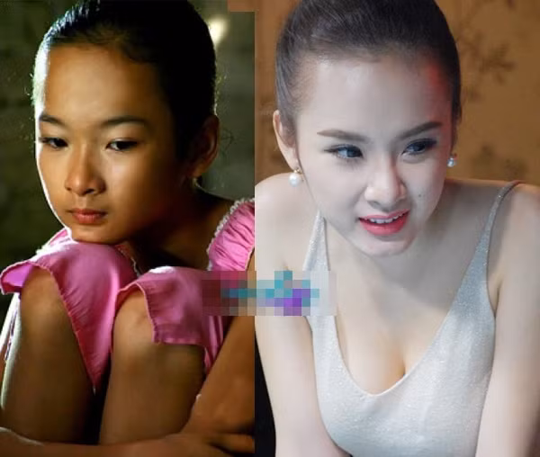 Một cô bé đáng yêu, làn da ngăm đã được thay thế hoàn toàn.