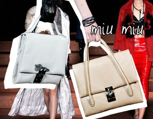 Túi da của Miu Miu thanh lịch và thời thượng.