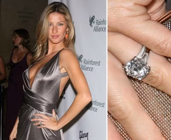 Gisele Bundchen với nhẫn đính hôn hoành tráng