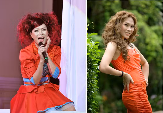 Mái tóc bông xù (trái) khiến phong cách thời trang của Mỹ Tâm tiếp tục mất điểm. Cô gợi cảm và cuốn hút hơn nhiều với mái tóc xoăn nhẹ (phải) Xem thêm: Tóc đẹp/ Váy đẹp/ Jeans đẹp/ Túi đẹp/ Giày đẹp Mái tóc bông xù (trái) khiến phong cách thời trang của Mỹ Tâm tiếp tục mất điểm. Cô gợi cảm và cuốn hút hơn nhiều với mái tóc xoăn nhẹ (phải) Xem thêm: Tóc đẹp/ Váy đẹp/ Jeans đẹp/ Túi đẹp/ Giày đẹp