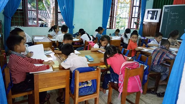 Tại Quảng Bình, sau 5 năm triển khai thực hiện dự án mô hình trường học mới (VNEN) đã xảy ra nhiều bất cập, hạn chế. (Ảnh: Thủy Phan)