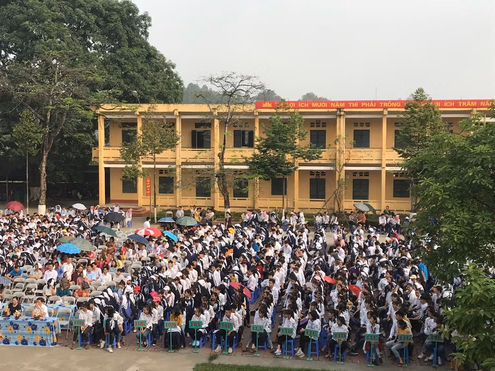 Trường Trung học phổ thông Thanh Ba, huyện Thanh Ba, tỉnh Phú Thọ. Ảnh: Tùng Dương.