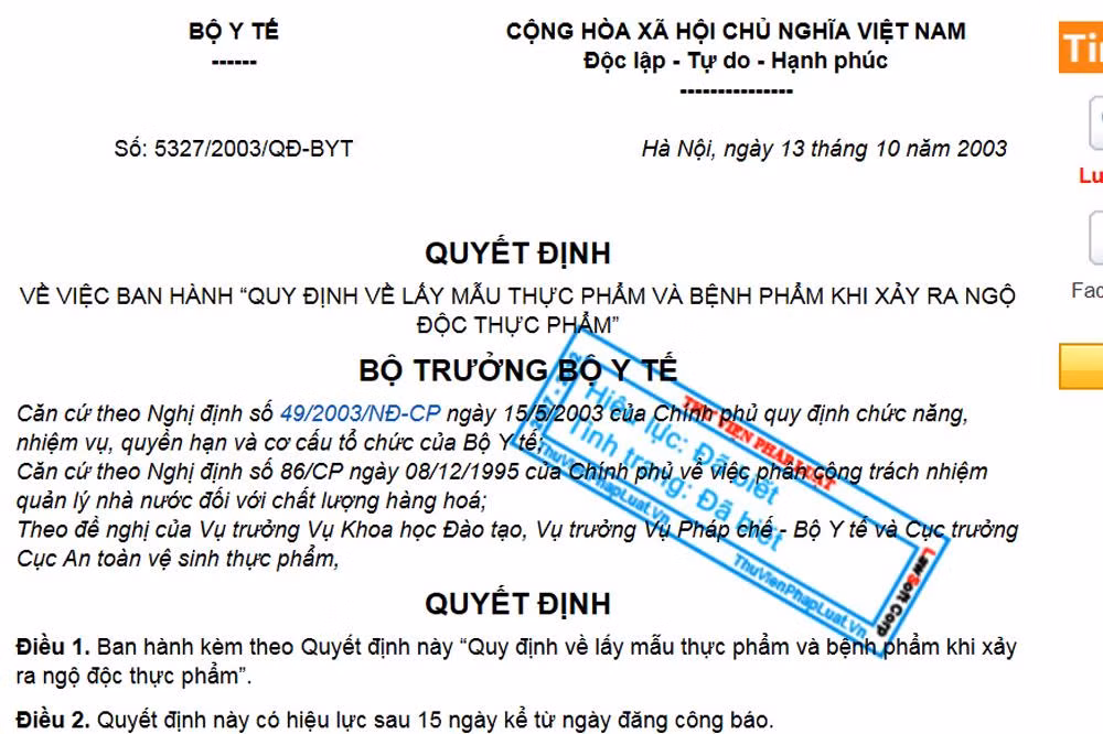 Việc lấy và xét nghiệm mẫu sữa Fami Kid do các phụ huynh cung cấp khi đưa con vào cấp cứu tại Bệnh viện Đa khoa Phú Bình có làm đúng quy định hay không? Ảnh: moh.gov.vn.