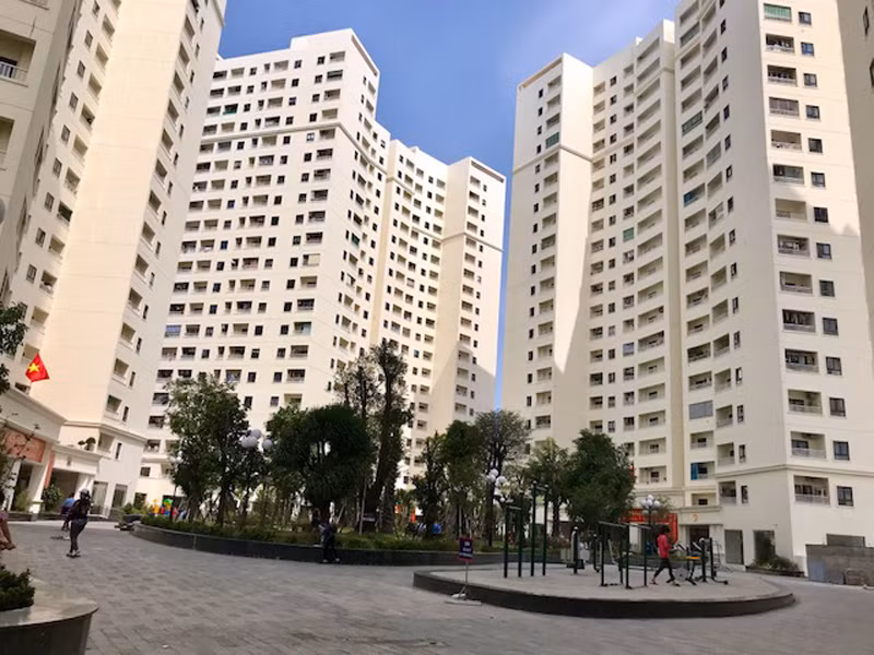 Dự án đã xây dựng hoàn thành, có đầy đủ tiện ích và đã đưa người dân vào ở. (Ảnh: T.M) Dự án đã xây dựng hoàn thành, có đầy đủ tiện ích và đã đưa người dân vào ở. (Ảnh: T.M)