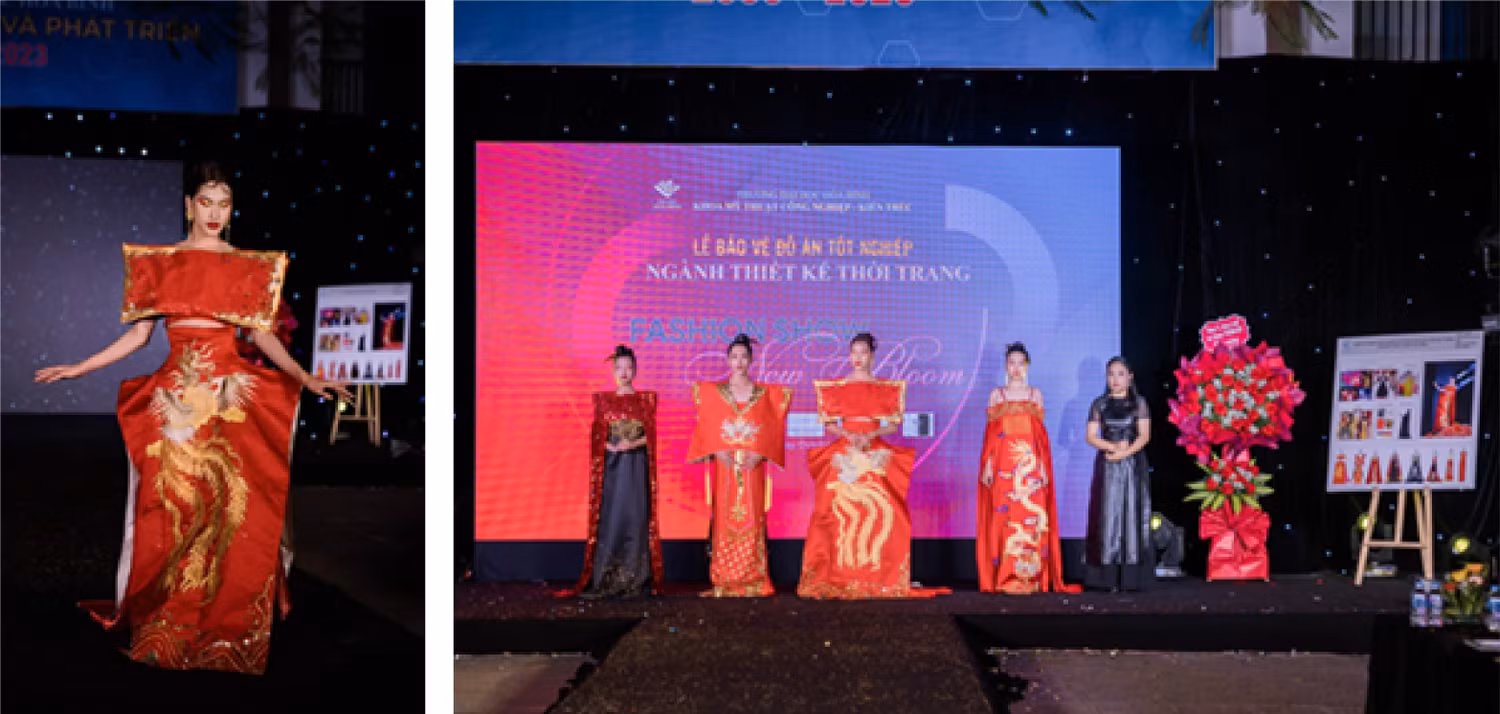 Đồ án thiết kế trang phục nữ dạo phố của sinh viên Nguyễn Thị Hoài Thu lấy từ cảm hứng từ ca kịch cải lương