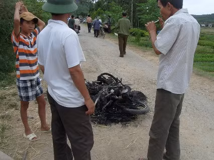 Hiện trường nơi một đối tượng trộm chó bị người dân đánh đến tử vong