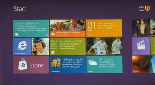 Kho ứng dụng App Store nằm ngay tại màn hình chủ của Windows 8 Kho ứng dụng App Store nằm ngay tại màn hình chủ của Windows 8