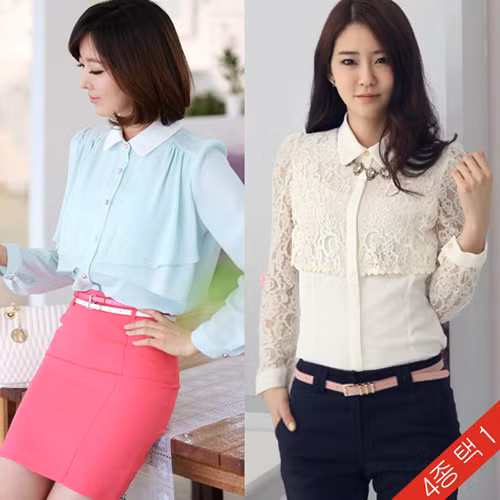 Phái đẹp có thể kết hợp áo sơ mi với quần hoặc chân váy tùy theo sở thích cá nhân