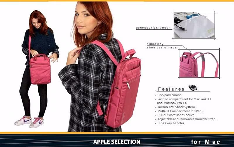 Dòng balo Work-out Vertical dành cho Macbook của Tucano rất nhẹ nhàng, phong cách, phù hợp với sự lựa chọn của phái nữ