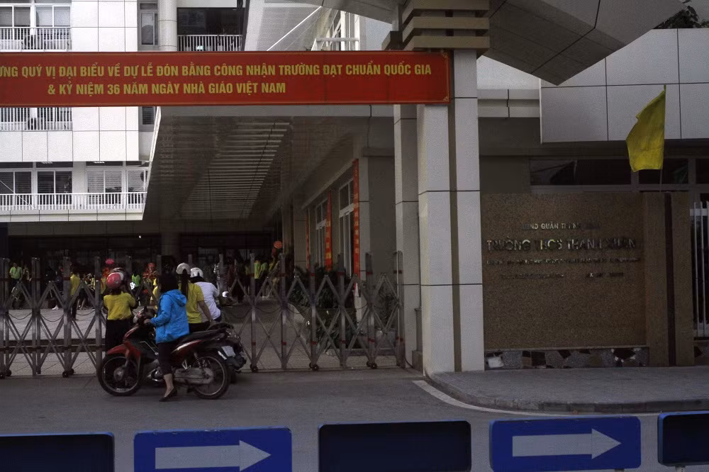 Trường Trung học cơ sở Thanh Xuân hiện vẫn chưa được công nhận là trường chất lượng cao (ảnh Trinh Phúc).