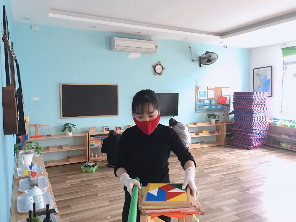 Nhiều cơ sở giáo dục mầm non tư thục đang trải qua giai đoạn rất khó khăn vì không có nguồn thu (ảnh do bạn đọc cung cấp).