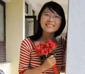 Khoảnh khắc hồn nhiên của nữ sinh Lương Thị Kiều Ngân (HV Tài chính)