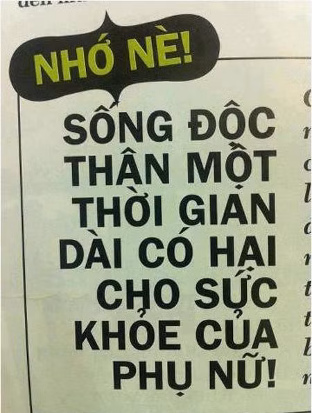 Phụ nữ đừng sống độc thân!