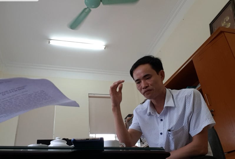 Vấn đề của thí sinh H.V.H đã được đề cập trong buổi làm việc với ông Trịnh Văn Tâm - Chánh văn phòng Sở Giáo dục và Đào tạo tỉnh Thanh Hóa. Ảnh: H.C