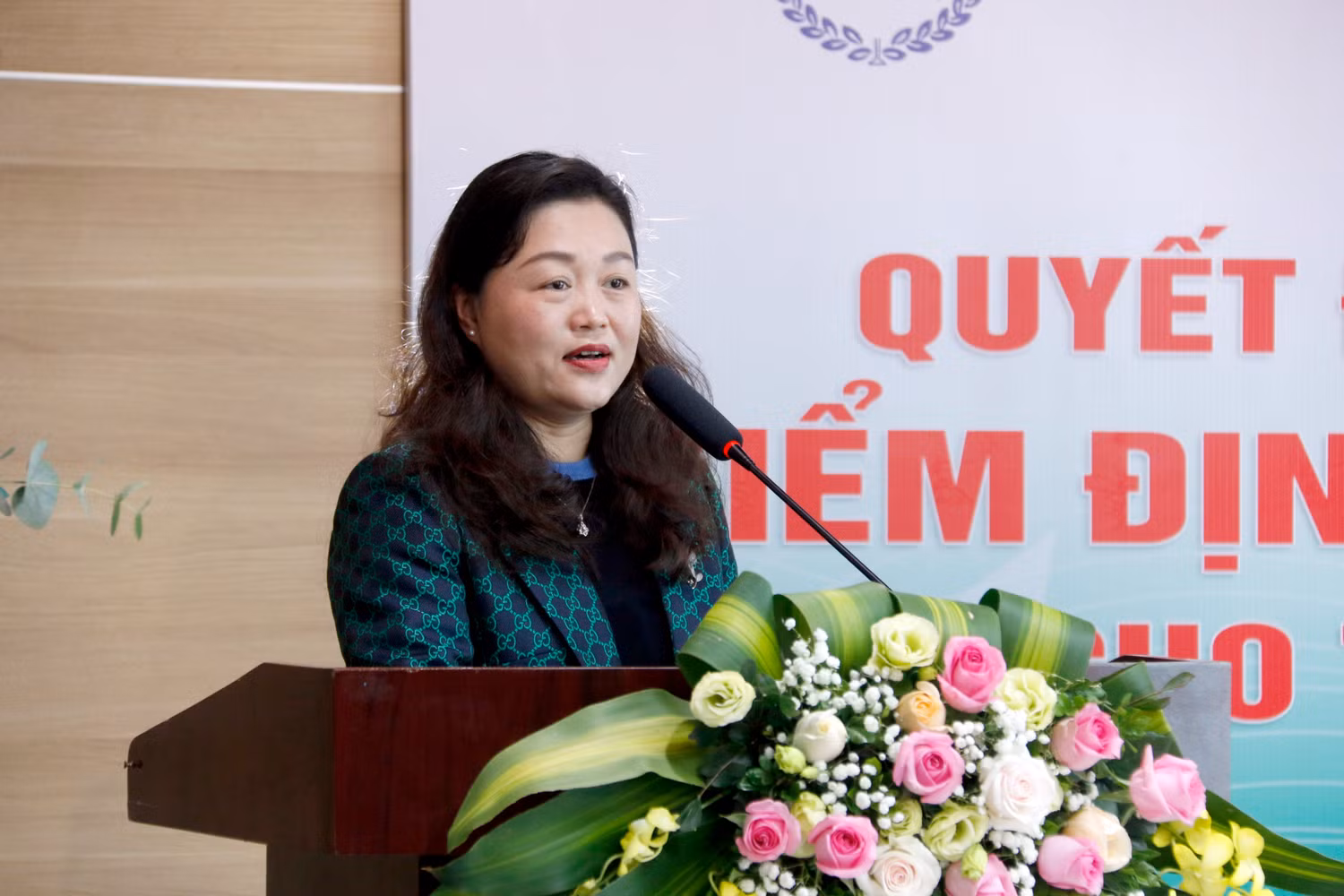 Bà Nguyễn Thị Thu Thủy - Phó chủ tịch thường trực Hiệp hội Phát triển hàng tiêu dùng Việt Nam phát biểu. Bà Nguyễn Thị Thu Thủy - Phó chủ tịch thường trực Hiệp hội Phát triển hàng tiêu dùng Việt Nam phát biểu.