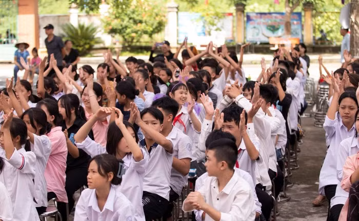 Học sinh tại xã vùng cao Bản Vược (huyện Bát Xát, tỉnh Lào Cai). Ảnh: T.N.