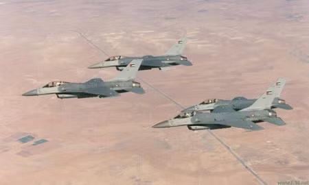 Biên đội 4 máy bay chiến đấu F-16A Không quân Jordan