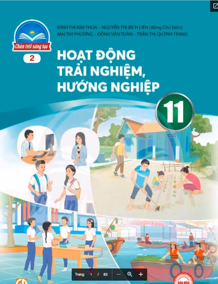 Bìa bản 2 cuốn sách Hoạt động trải nghiệm, hướng nghiệp lớp 11 bộ Chân trời sáng tạo. (Ảnh: Chân trời sáng tạo).