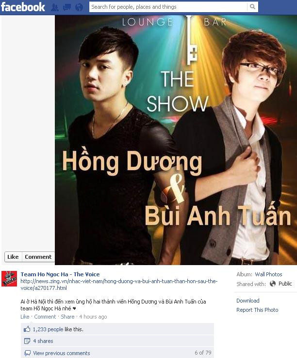 Cuộc chạm chán giữa hai hotboy đội Hồ Hà là Hồng Dương và Bùi Anh Tuấn được tái hiện với show diễn chung tại Lounge Bar.