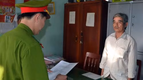 Đối tượng Nguyễn Mùi tại cơ quan CSĐT