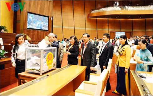 Lấy phiếu tín nhiệm để đánh giá cán bộ. Ảnh minh họa đăng trên Báo Điện tử Đài tiếng nói Việt Nam.