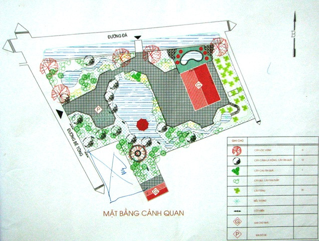 Bản vẽ mặt bằng cảnh quan khu tư dinh ở tỉnh Hải Dương Bản vẽ mặt bằng cảnh quan khu tư dinh ở tỉnh Hải Dương