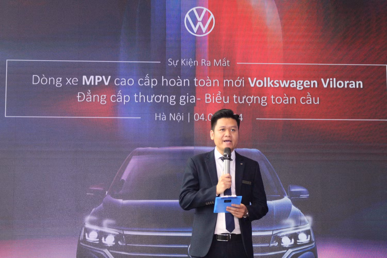 Ông Nguyễn Như Trung - Giám đốc kinh doanh đại lý Volkswagen I.D Auto phát biểu tại buổi lễ. Ông Nguyễn Như Trung - Giám đốc kinh doanh đại lý Volkswagen I.D Auto phát biểu tại buổi lễ.