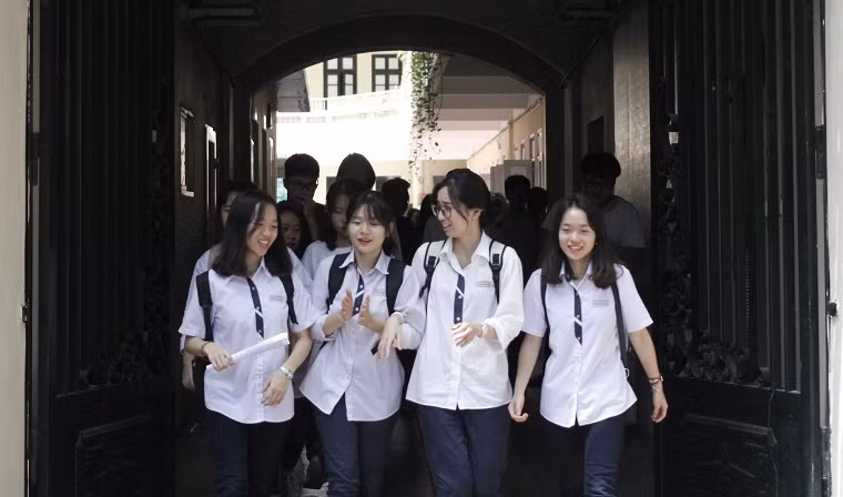 Nhiều thí sinh cho biết, đề thi môn Lịch sử không quá khó (ảnh Trinh Phúc).