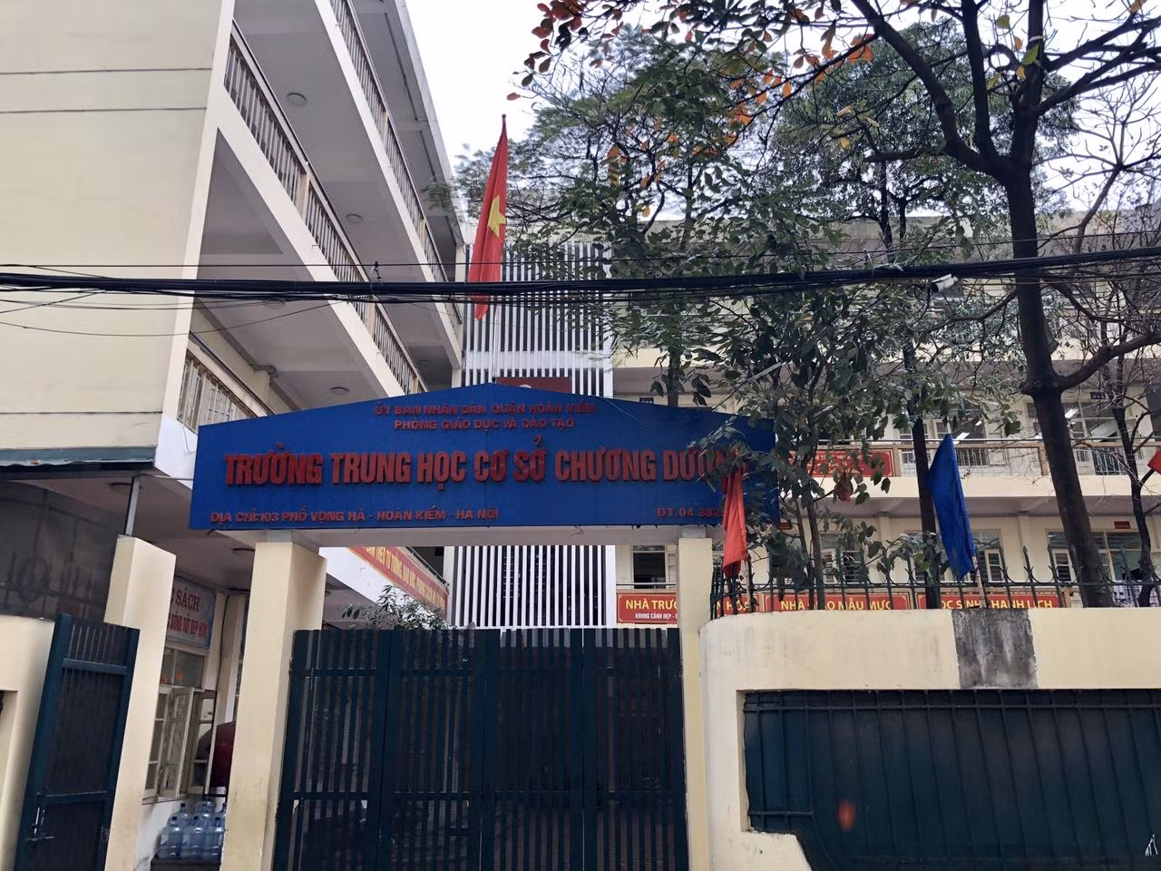 Trường Trung học Cơ sở Chương Dương nơi xảy ra vụ việc (ảnh Trinh Phúc).