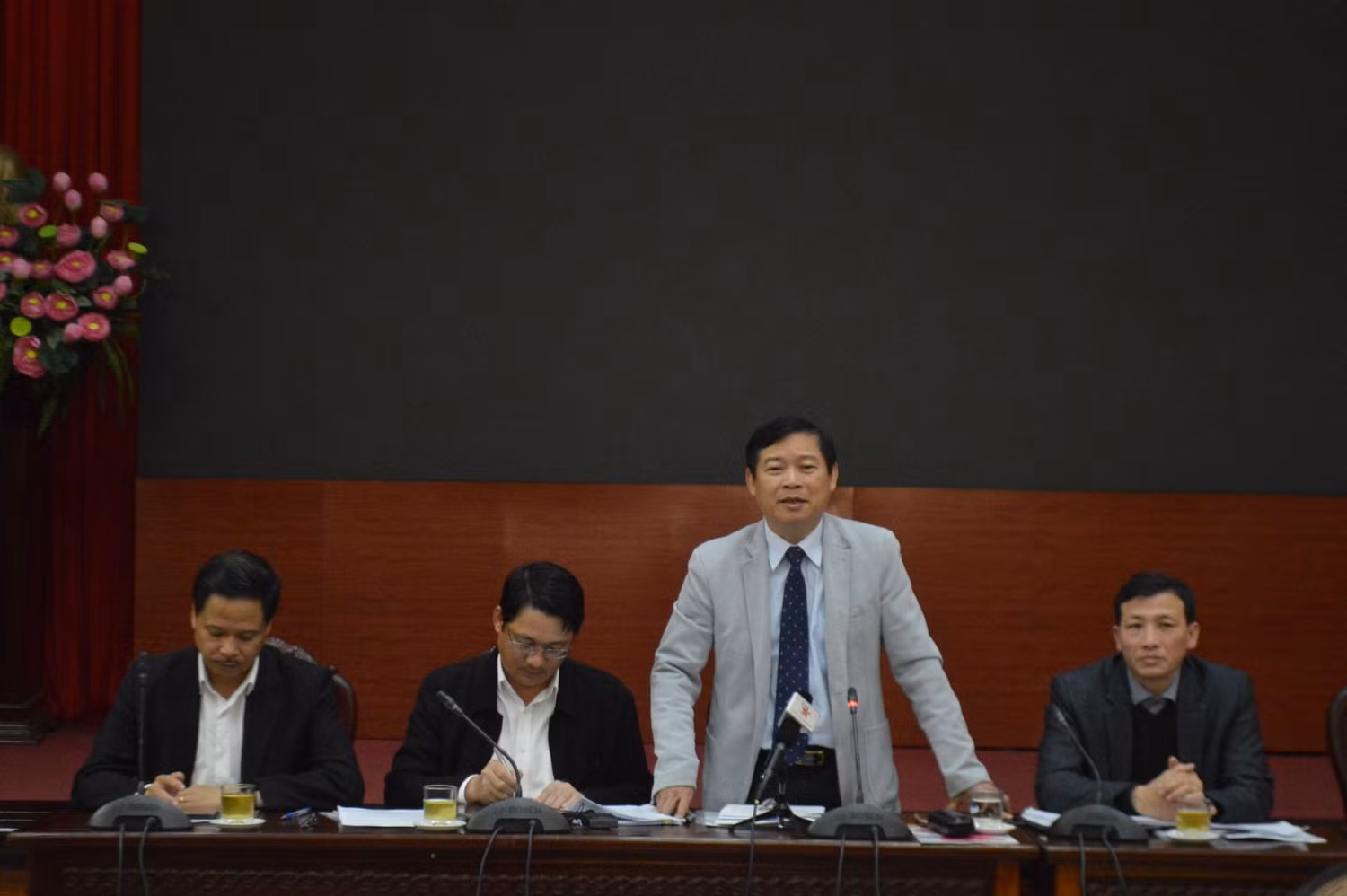 Ông Phạm Thanh Học phát biểu tại cuộc họp. Ảnh: baotintuc.vn Ông Phạm Thanh Học phát biểu tại cuộc họp. Ảnh: baotintuc.vn