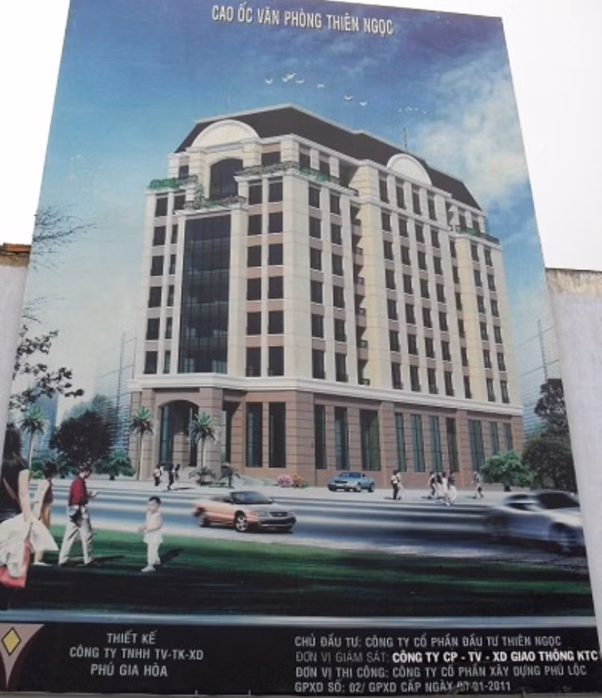 Bản vẽ khu cao ốc Thiên Ngọc của ông Lèo