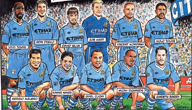 Đội hình ra sân của Man City Đội hình ra sân của Man City